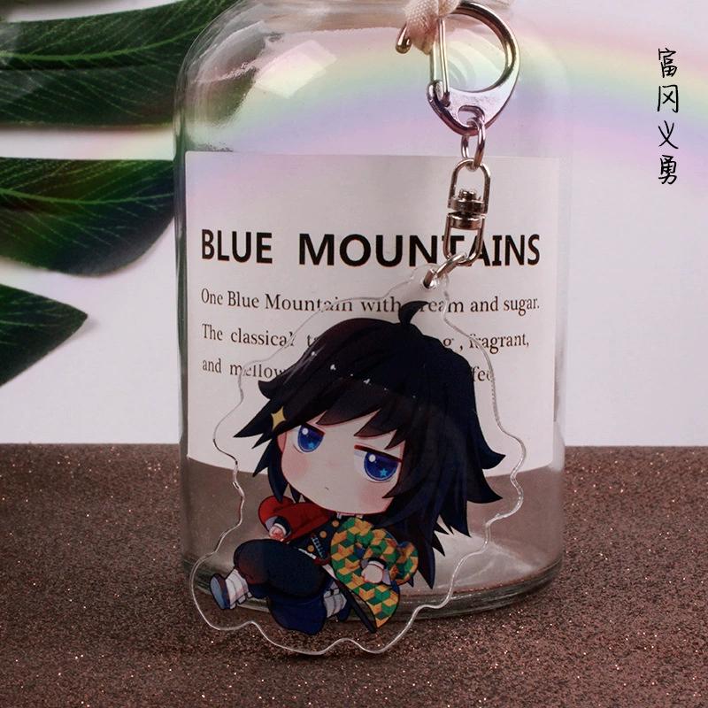 Schlüsselanhänger Anhänger Anime Demon Slayer Kimetsu No Yaiba Kamado Tanjirou Doppelseitig HD Taschenanhänger Geschenk für Fans Cosplay Requisiten Schmuckgeschenk