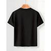 European Size Boys Round Neck Short Sleeved T Shirt  Creative English Design