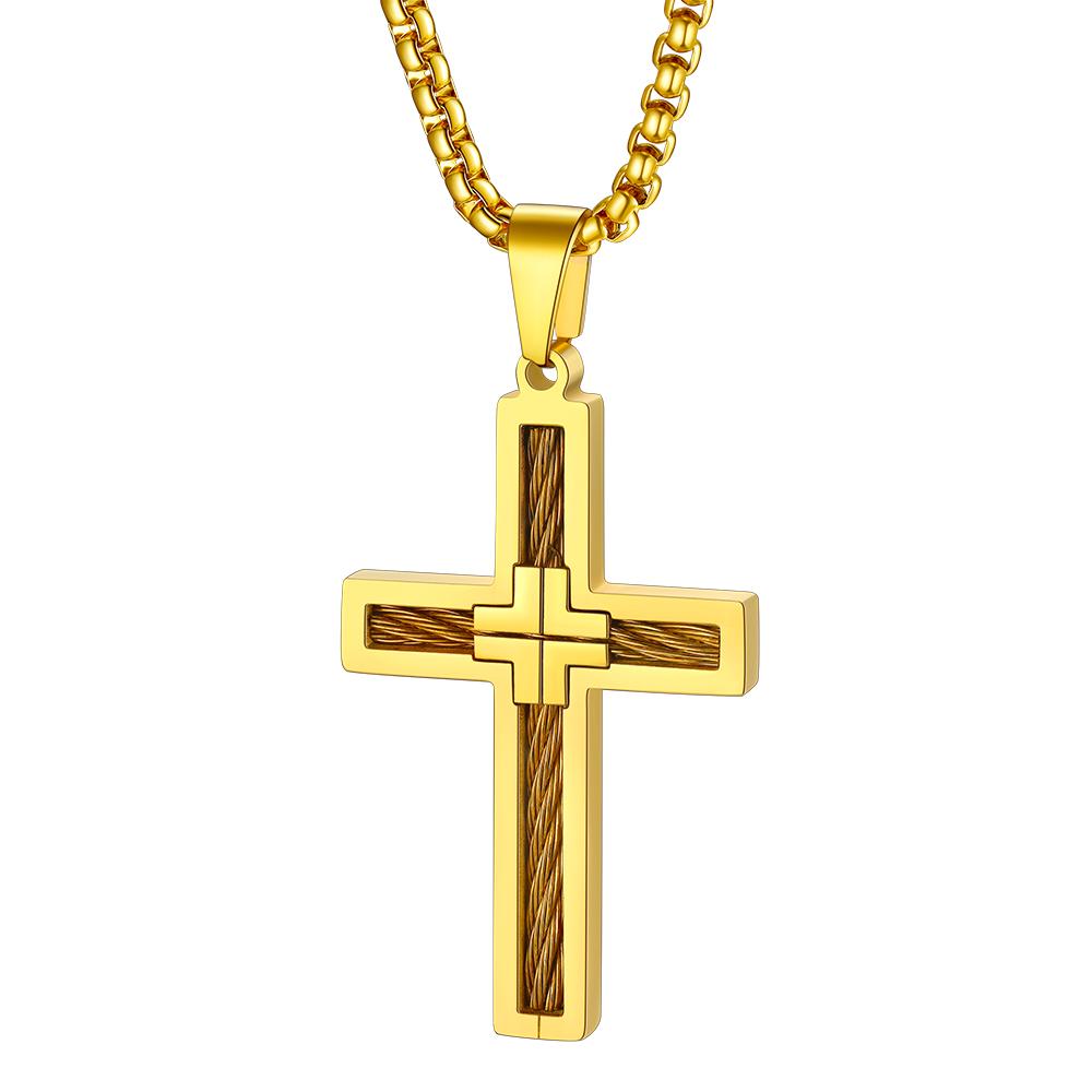 U7 Templer Halsketten aus Edelstahl für Herren Ritterkreuz Schild Anhänger 3D Geprägtes Amulett Symbol Christlicher Unisex Schmuck Geschenk