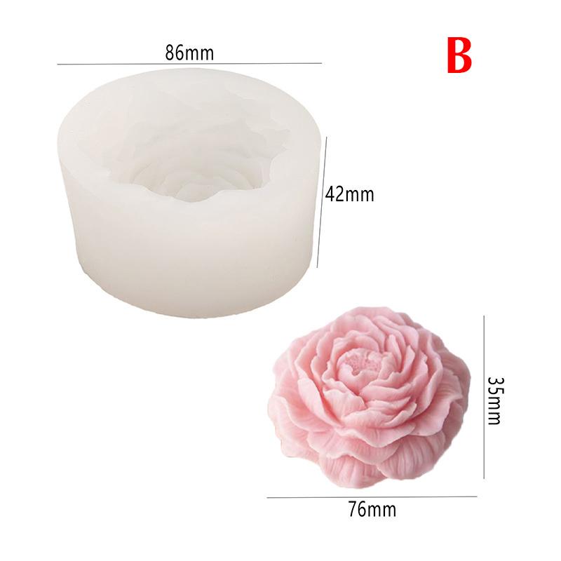 3D Jasmine Rose Flower Silicone Mold for DIY Chocolate Cake Decor Pudding Desserts Pastry Fondant Baking Tool Soap Making