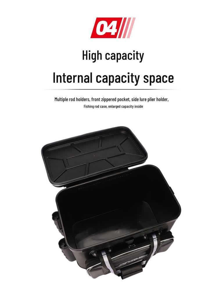 Thickened Multi-Functional Fishing Bucket & Seatable Tackle Box with Hard Shell, Full Set for Live Fish & Lure Fishing Gear