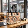 Bohemian Geometric Pattern Tote Bag Casual Ladies Shoulder Handbag for Daily Shopping Travel Use