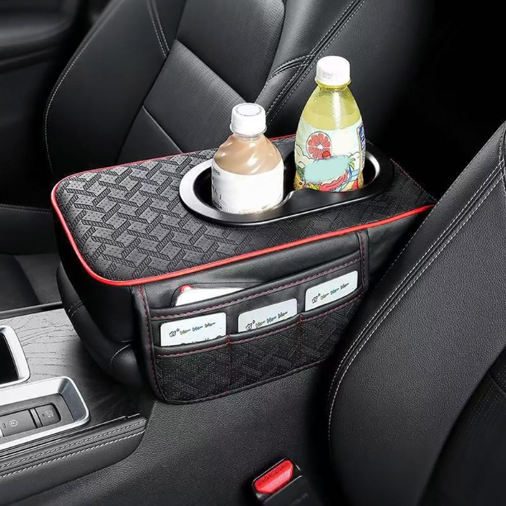 Car Center Armrest Storage Box for Escape 2013-2025 with Cup Holders and Side Pockets Comfortable Leather Construction