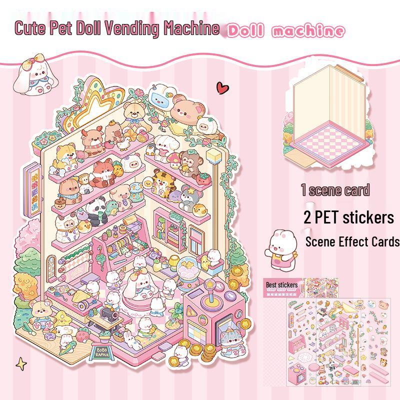 Yi Lan Landscaping Large 3D Stereo Miniature DIY Journal Stickers