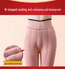 Plus Size Women's High Waist Fleece-Lined Silk Cotton Stirrup Leggings for Winter