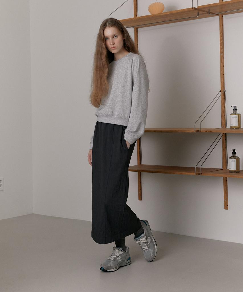 38 Come On Common Nylon Banding Skirt (Charcoal)