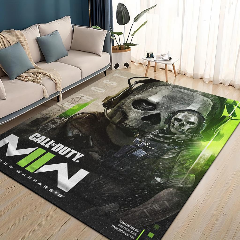 COD 27 Style New Call of Duty Ghost Simon Gun Games Carpet Rug for Living Room Bedroom Home Sofa,Kids Play Non-slip Floor Mat