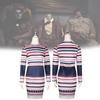 Beetlejuice Cosplay Costume Astrid Striped Dress For Halloween Role Play