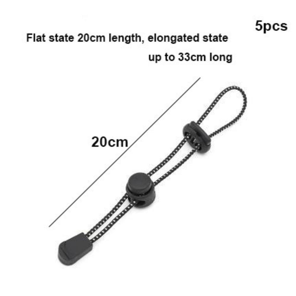 

5pcs 2 Styles Binding Buckle Black Creative Development Ribbon New Elastic Rope Hanging Buckle 1