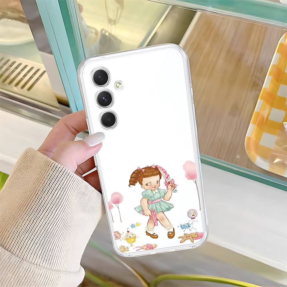 M-Melanie Martinez Cry Baby HD Clear Transparent Phone Case For Samsung Galaxy A52,A12,A51,S24,S23,S22ULTRA,S21 Edge,S20LITE