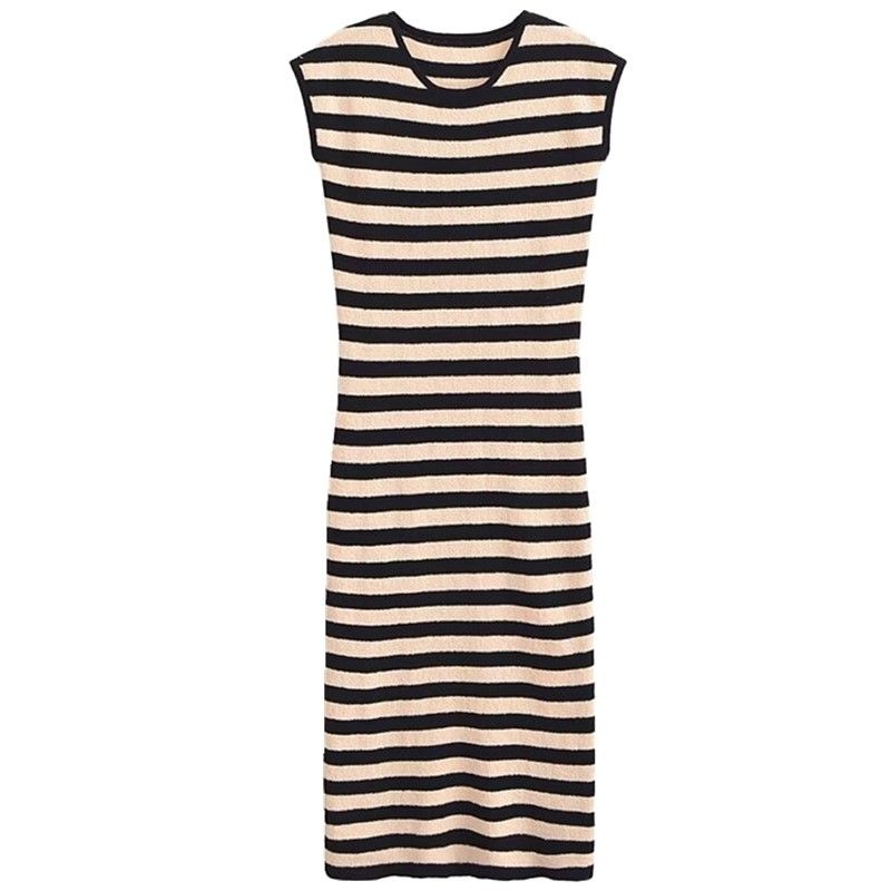 Fashion Style 2024 Spring New Women's Clothing Silm Easiest for Match Knitting Mid Length Long Length Dress 8779158 070