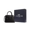 Coach Andrea Carryall 22 Fashion Embossed Logo Zipper Closure Leather Shoulder Crossbody Tote Bag Small Women Handbags Black CP081-JIBLK