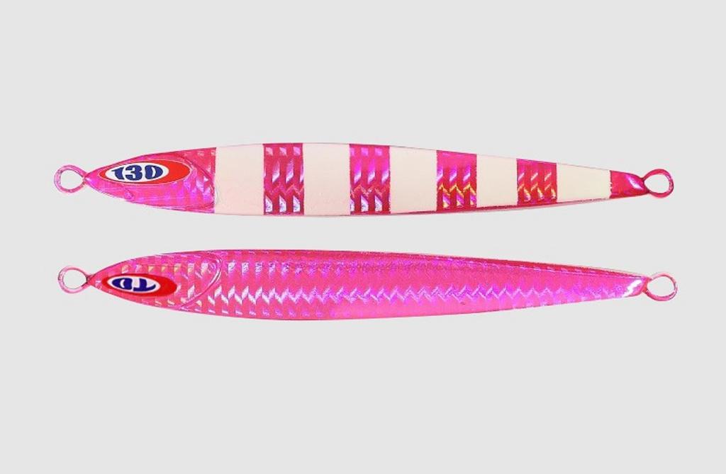 Jackall Metal Jig Anchovy Type 0 Flush Fall 80g Pink Glow Stripe (8083)