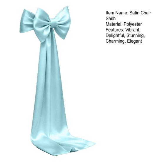 6 Stück Rosa Stuhl-Schärpe Satin Stuhl-Schleifen Dekorative Stuhl-Bänder Krawatten