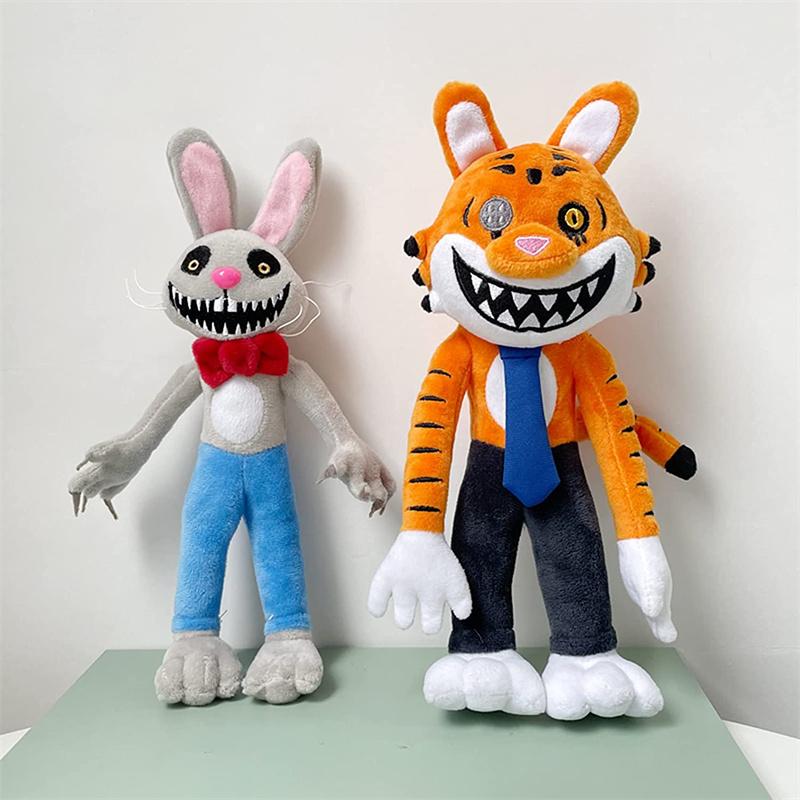 Mr. Hopp's Playhouse 2 Plushies Mr Hopp Mr Stripes Miss Bo Figure Soft Stuffed Animal Doll Horror Plush Toy Halloween Christmas