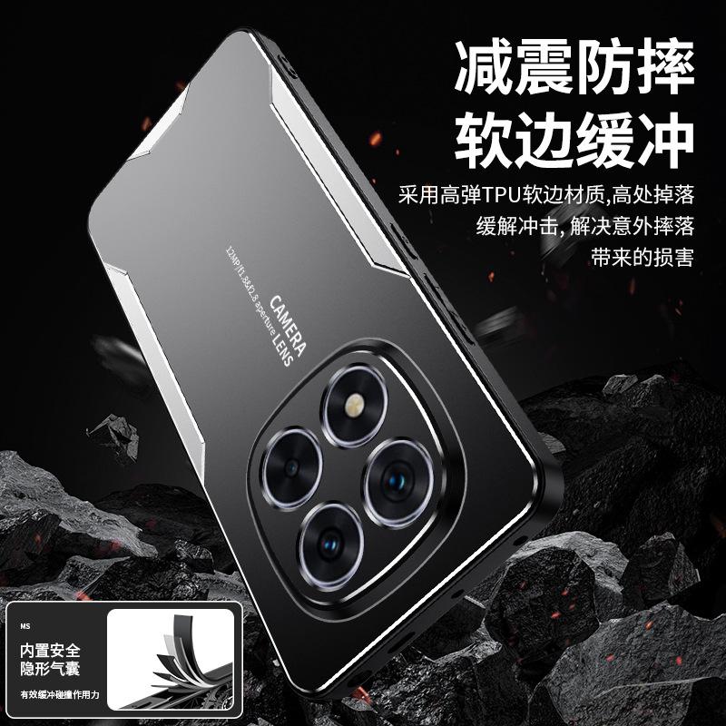 Luxury Metal Frosted Camera Lens protection Hard Back Case for Xiaomi Redmi Note 15 / Note 15 14 Pro+ / Pro Soft Bumper Cover