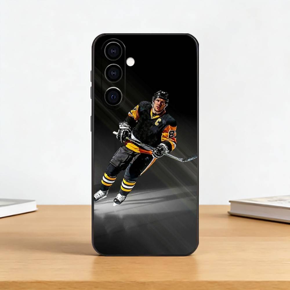 

Hockey Player Sidney C-Crosby Phone Case For Samsung Galaxy A73,A72,A71,A70,A53,A52,A51,Soft Silicone Black Cover Samsung a20s