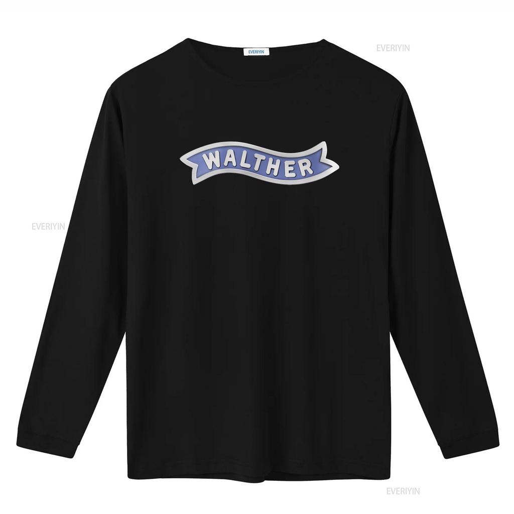 Walther Guns Firearms Logo Mens Black T Shirt Size S 5XL Stylish Print Vintage Washed Streetwear Unisex Slightly Soft Homme