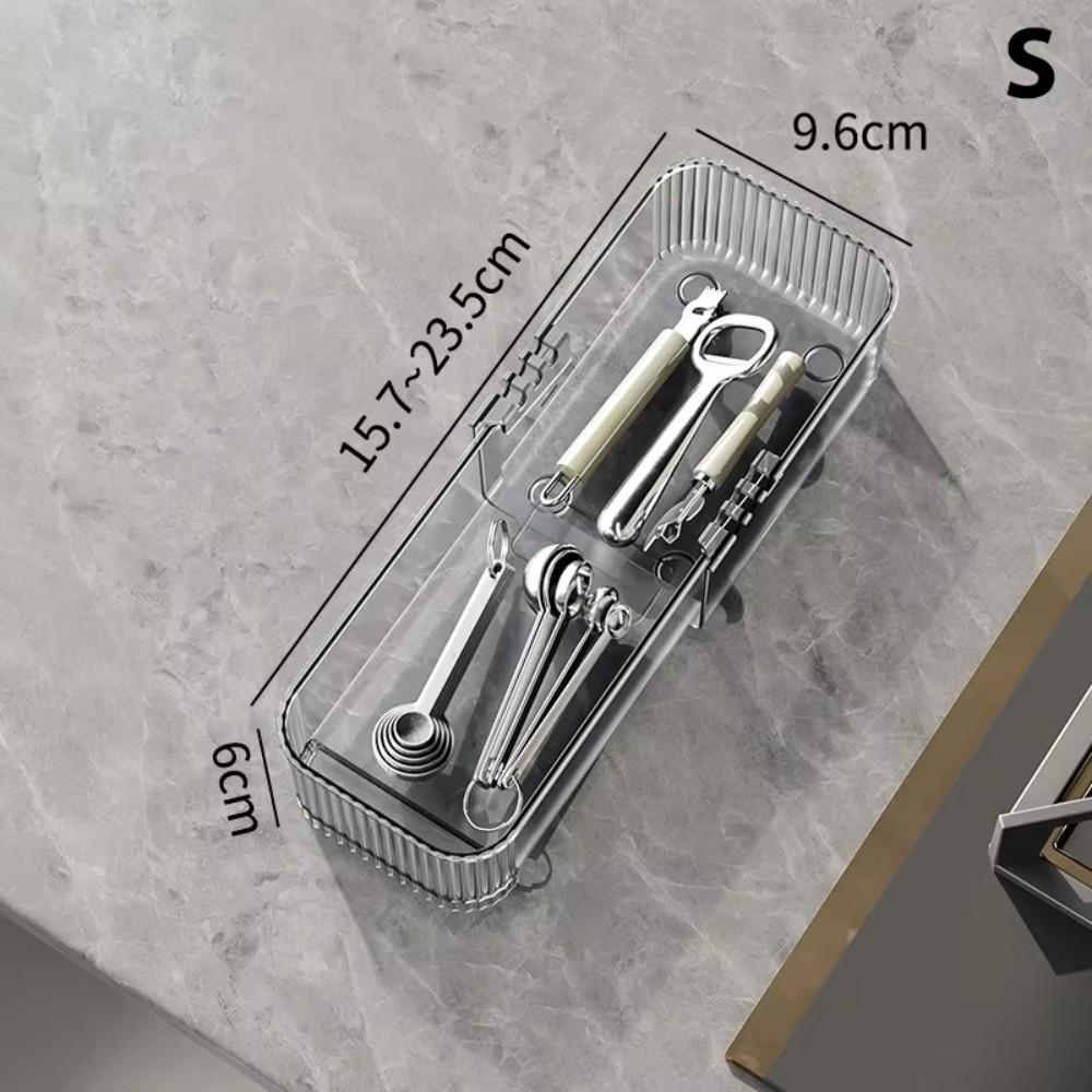 Divided Drawer Tray Transparent Drawer Storage Bin Multifunctional Divider Box