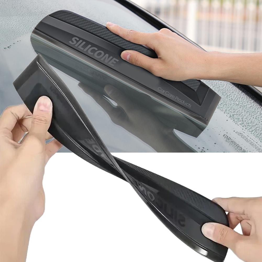 Silicone Car Water Blade For Windshield Wiper Squeegee Tool, Scratch Proof Window Cleaner For Auto Detailing, Glass Cleaning