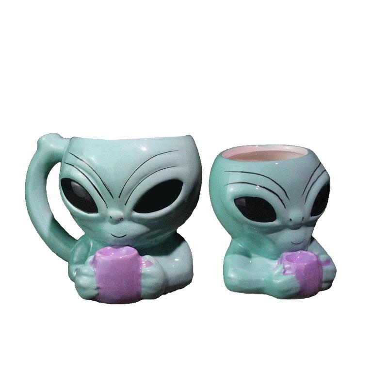 TIKI Cup Home Decor Creative Alien Ornament Bar Ceramic Wine Cup Halloween Cocktail Mug Drinkware Home Decoration Christmas Gift