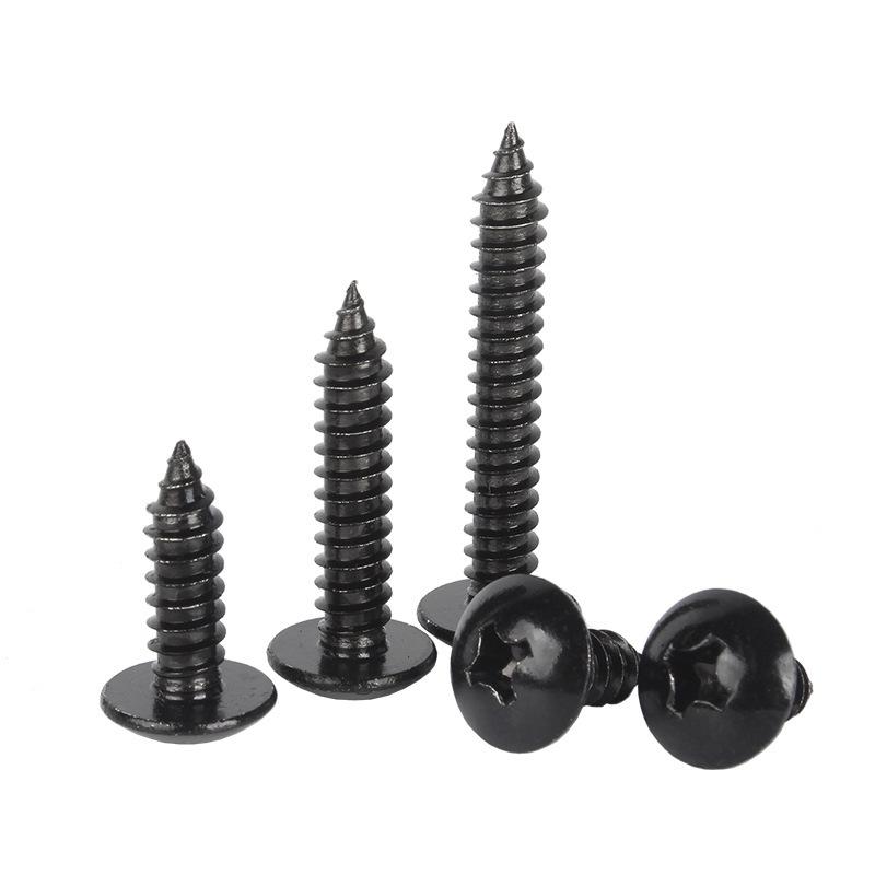 Yigu Black Zinc 304 Stainless Steel Phillips Large Flat Head Self-Tapping Screw