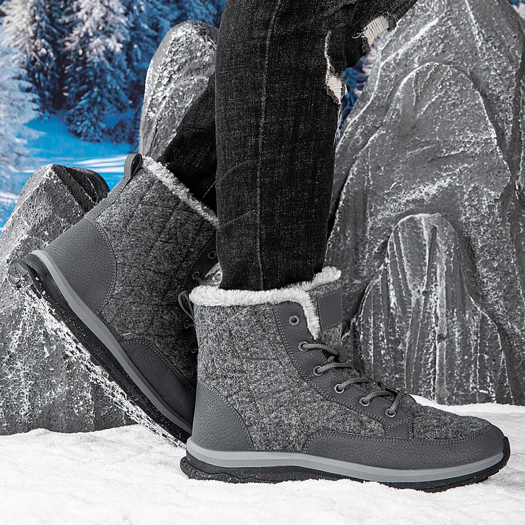TUINANLE Men Winter Shoes Snow Boots Cold Winter Women Ankle Boots Non-slip Cotton Shoes Plus Size 45