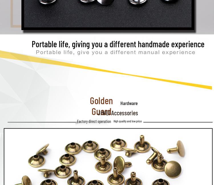 4-12mm DIY Metal Double-Sided Cap Rivet - Decorative Shoe Repair Accessory