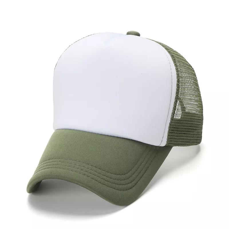 OEM 5 Panel Sport Cap Gorras Foam Mesh Trucker Hat Custom Logo Design Pattern 3D Embroidery Sublimation Print Promotional Hat