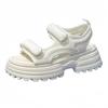 Fashion Women Open Toe Thickening and Increasing Height Sandals Wear Resistant Flat Fashion Non-slip Summer Solid Color Women Sandals