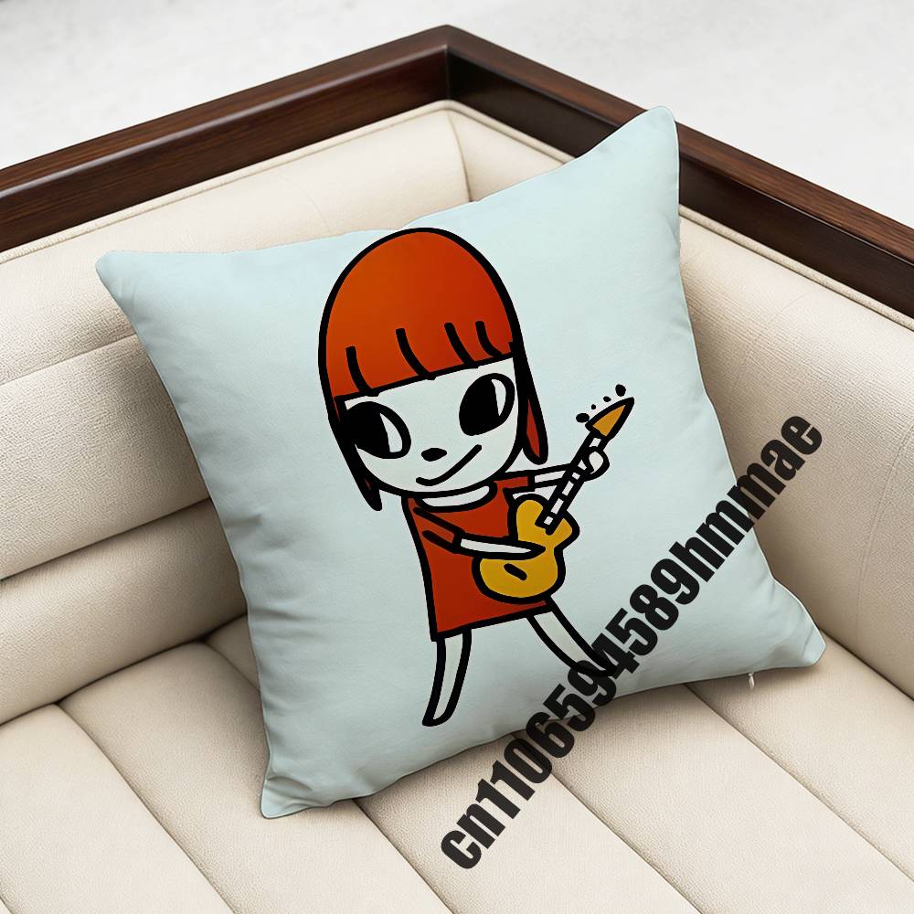 For Cute Yoshitomo Nara Throw Pillow Case Sham 45x45cm 35x35cm Square Home Pillowcase Cushion Cover 30x30cm