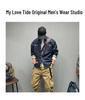 Men’s American Retro Striped Denim Long-Sleeve Shirt: Casual Versatile Spring/Autumn Jacket