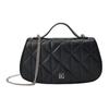 Elegant Casual Commuter Metallic Monogram Diamond Pattern Synthetic Leather Crossbody Bag Women Bags Space-Black 4F3410G-UB1