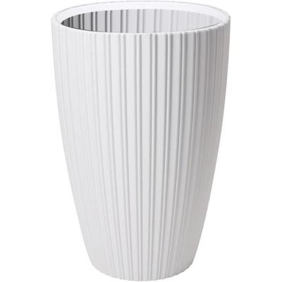 Flower Pot - GARDEN ID - Fancy - 40 X 58 Cm - For Garden, Balconies or Interiors - White