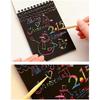 Glun Scratch Notepad Pack Of 6 With Magical Rainbow Color, Notepad With Pencil Stick, Educational Toy For Kids