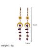 Fashion Asymmetrical Crystal Earrings With Moonstone And Geometric Alloy Design For Women