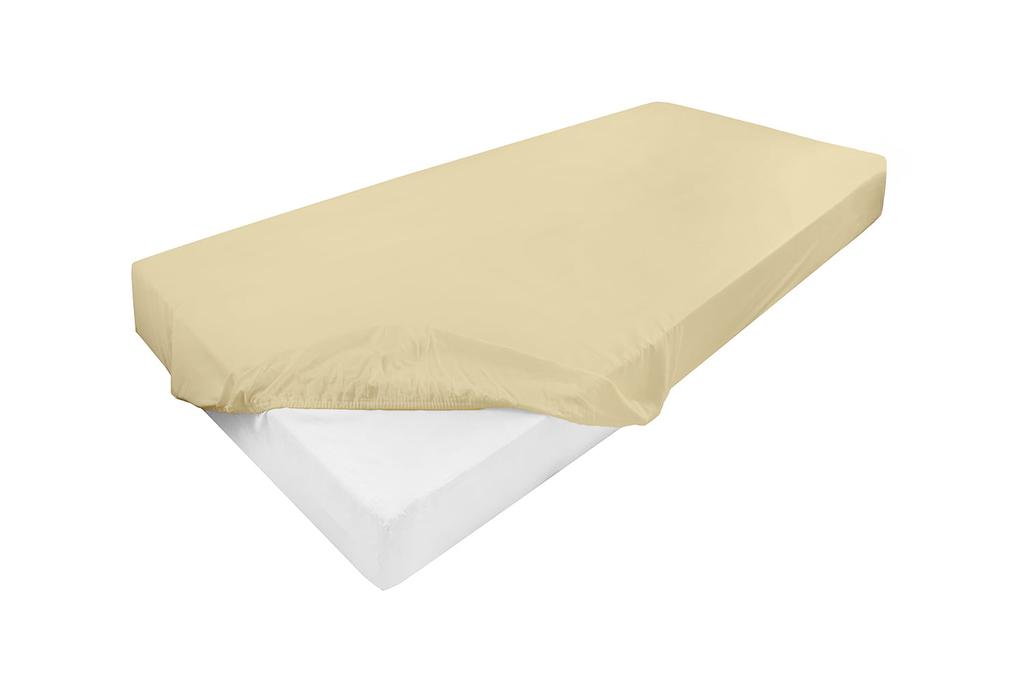 Prześcieradło jersey z lycrą 130/140x190/200x30 kremowe