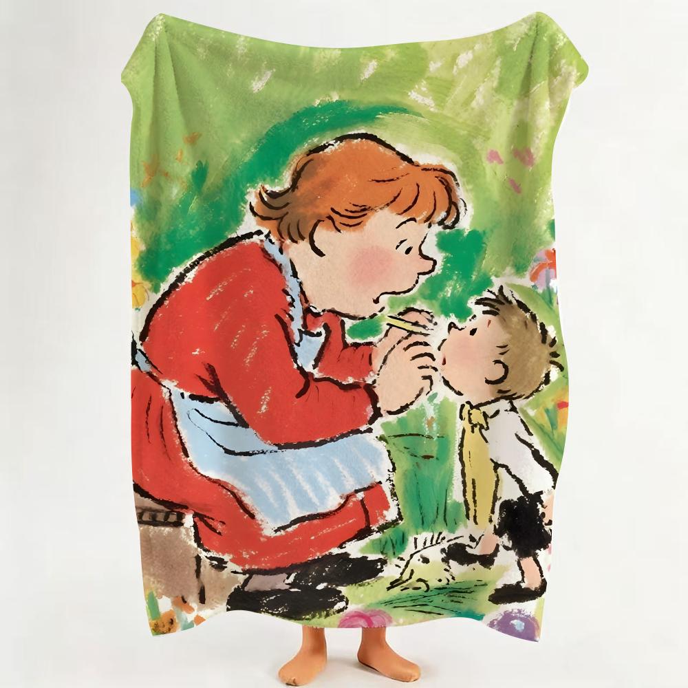 Illustrator Q Quentin Blake Throw Flannel Throw Blanket Suitable for Sofa Living Room Bedroom 75cmx90cm