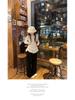 Women's Ballet Style Long Sleeve Lace Hem T-Shirt for Autumn/Winter - Chic Slim Fit Base Layer Top