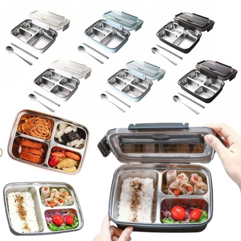 Sealed Divides Food Container Stainless Steel Food Storage Crisper Insulation Lunch Box  Outdoor
