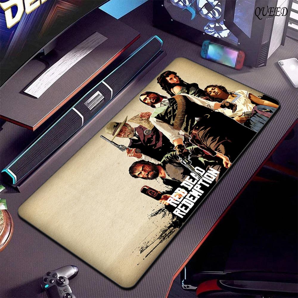 Red Dead Redemption 2 XXL Anime Carino Mousepad Accessori per Computer Tastiera da Gioco Mousepad in Gomma Ragazza Giocatrice PC Tappetino Antiscivolo per Scrivania