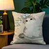 Sunny spring day leisurely cat  Pillow Case Natural Linen Pillow Case DoubleSided Decor Sofa Pillowcase Home Decor