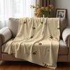 Beach Teddy Bear Quote Soft Flannel Blanket Breathable Warm Throw for Office Car Sofa Kids Room Birthday Xmas Gift