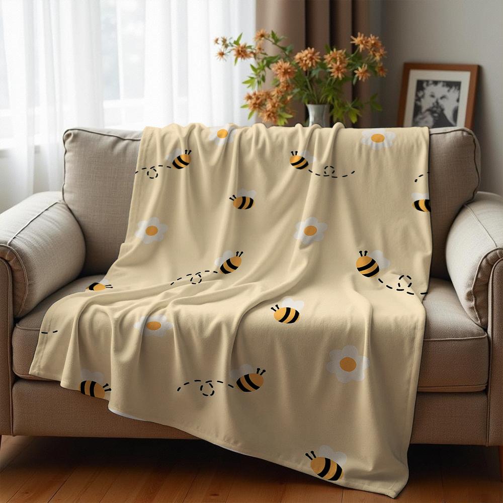 Beach Teddy Bear Quote Soft Flannel Blanket Breathable Warm Throw for Office Car Sofa Kids Room Birthday Xmas Gift