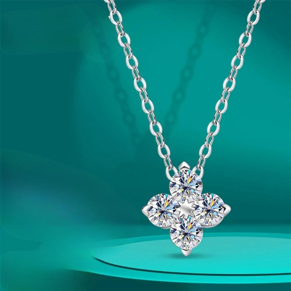 

Moissanite Pandent Necklace Certified Lab Diamond Sterling Silver Dainty Necklaces for Women