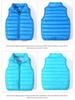 Children's Korean Style Lightweight Down Cotton Vest, 2025 Autumn/Winter Stand-up Collar Warm Gilet for Boys and Girls
