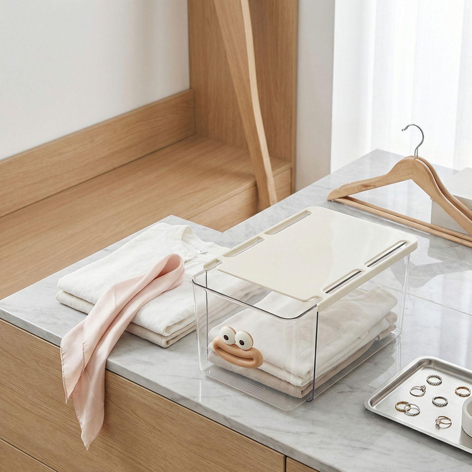 

Transparent Cartoon Bathroom Drawer Cotton Swab Box with Pull Out Storage Box Perfect for Organizing and Decluttering Your Space One Size белый