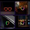 Heart Shape Car Triangular Window Decorative Light Multicolor LED USB Power For Auto Interior Enhancement