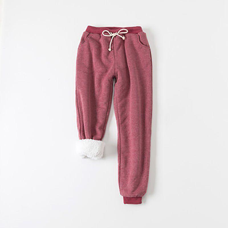 Womens Warm Sweat Pants With Ultra Soft Sherpa Lined Faux Fleece For Cold Weather