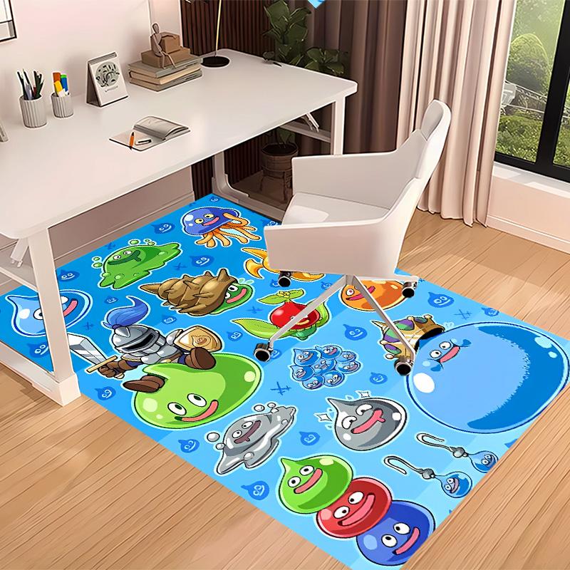 Dragon Quest Slimes Printed Absorbent Washable Carpet,Non-Slip Bathroom Mats,Kitchen Rugs,Living Room Entrance,Camping Picnic Rugs